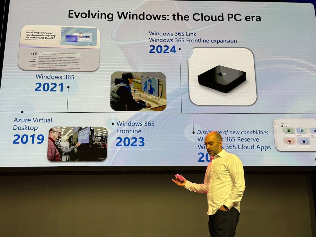Phil presenting Evolving Windows: the Cloud PC era