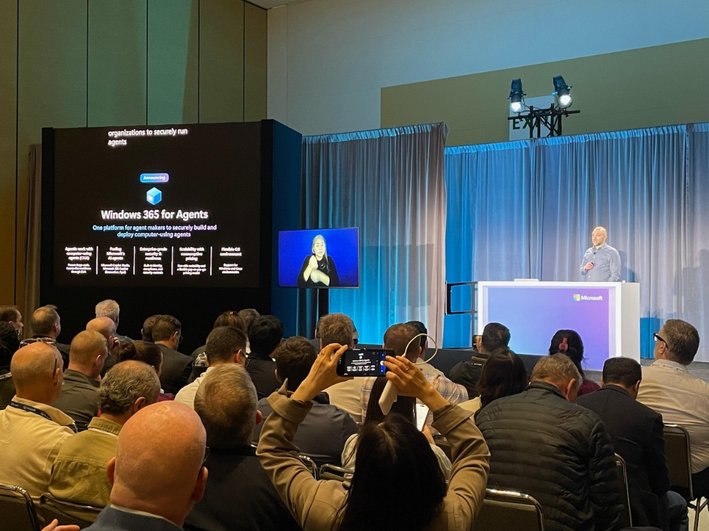 Phil announcing Windows 365 for Agents at Microsoft